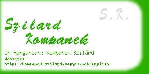 szilard kompanek business card